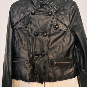 🌹NWT•Black Rivet Black Leather Jacket•Sz XL🌹